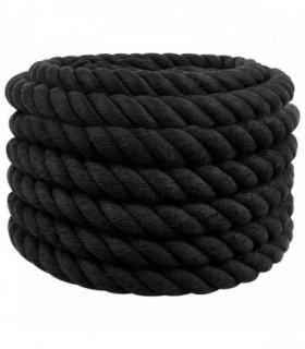 vidaXL Cotton Rope 50 m 30 Black 100% Cotton