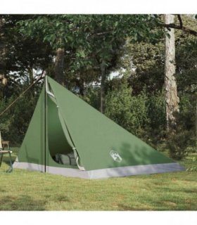 vidaXL Backpacking Tent Green 4-Person 185T Polyester with PU Coating