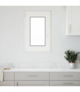 vidaXL Basement Window RISOR 50 x 75 cm PVC and Glass White