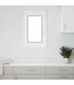 vidaXL Basement Window RISOR 50 x 75 cm PVC and Glass White