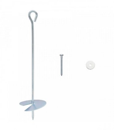 vidaXL Earth anchor 10 pcs Silver Ø10 x 40 cm Galvanized Metal