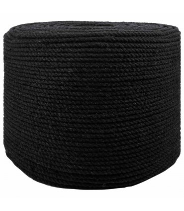 vidaXL Rope Black 0.4 x 0.4 x 50000 cm Cotton