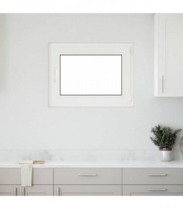 vidaXL Basement Window RISOR 80 x 50 cm PVC and Glass White