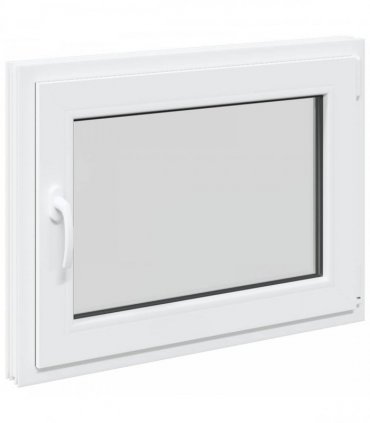 vidaXL Basement Window RISOR 80 x 50 cm PVC and Glass White