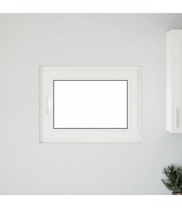 vidaXL Basement Window RISOR 80 x 50 cm PVC and Glass White