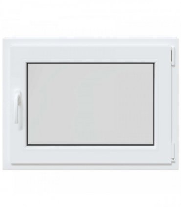 vidaXL Basement Window RISOR 80 x 50 cm PVC and Glass White