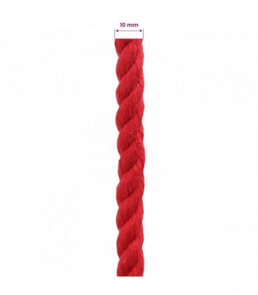 vidaXL Rope Red 1 x 1 x 10000 cm Cotton