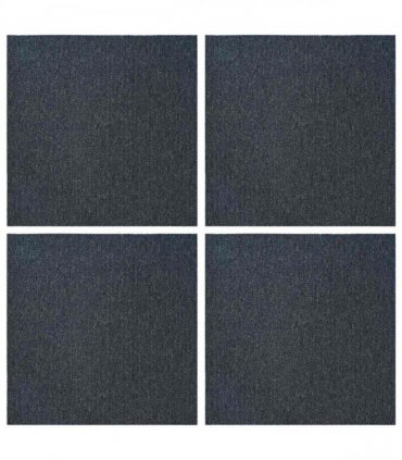 vidaXL Carpet Tile Blue Grey 50 x 50 cm 4 pcs PP and Bitumen