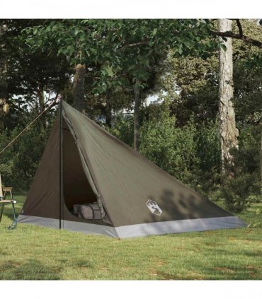 vidaXL Backpacking Tent Brown and Grey 4-Person