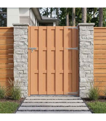 vidaXL Garden Gate 100 x 150 cm WPC and Aluminium Brown