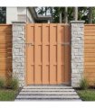 vidaXL Garden Gate 100 x 150 cm WPC and Aluminium Brown