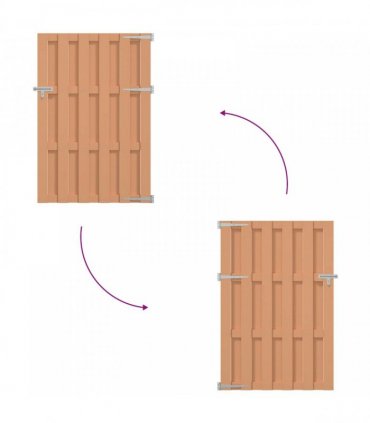 vidaXL Garden Gate 100 x 150 cm WPC and Aluminium Brown