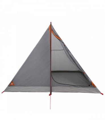 vidaXL Backpacking Tent Grey and Orange 4-Person