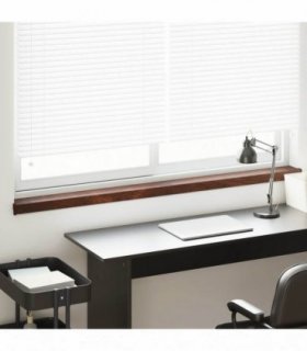 vidaXL Window Sill Brown wood 120 x 15 x 4.5 cm PVC