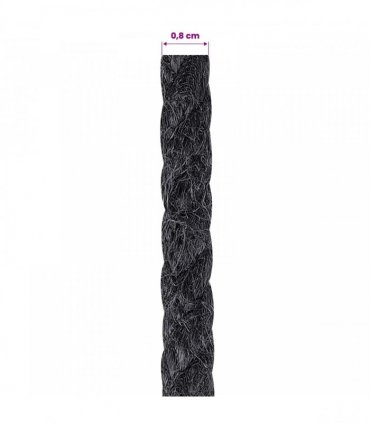vidaXL Jute Rope 8 Black 100% Tossa jute