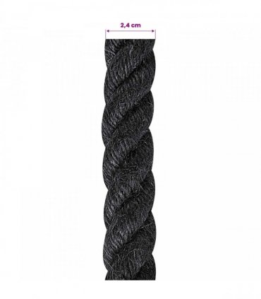 vidaXL Jute Rope 24 Black 100% Tossa jute