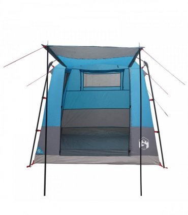 vidaXL Party Tent Blue 4-Person 185T Polyester with PU Coating