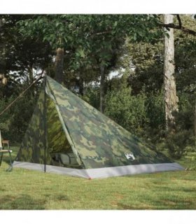vidaXL Backpacking Tent Camouflage 4-Person