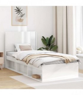 vidaXL Headboard High Gloss White Engineered Wood