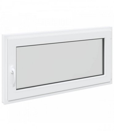 vidaXL Basement Window RISOR 120 x 60 cm PVC and Glass White