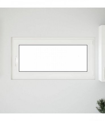 vidaXL Basement Window RISOR 120 x 60 cm PVC and Glass White