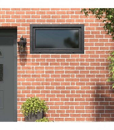 vidaXL Basement Window RISOR 110 x 70 cm PVC and Glass Anthracite