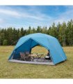 vidaXL Backpacking Tent Blue 4-Person 185T Polyester with PU Coating