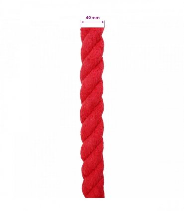 vidaXL Rope Red 4 x 4 x 500 cm Cotton