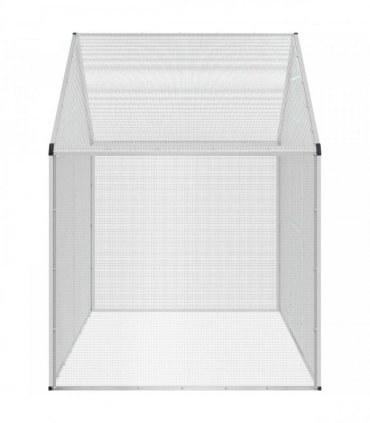 vidaXL Bird Cage Silver 181.5 x 110.5 x 173.5 cm Welded Wire Mesh