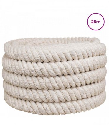 vidaXL Jute Rope 30 White 100% Tossa jute