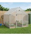 vidaXL Bird Cage Silver 181.5 x 221 x 173.5 cm Welded Wire Mesh