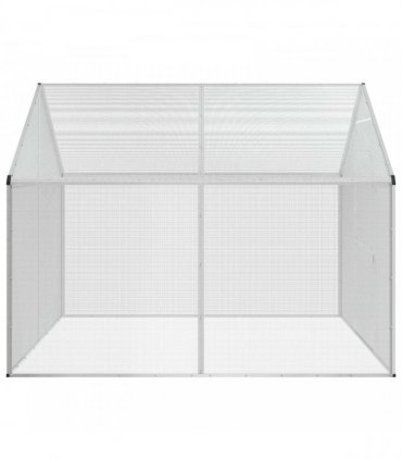 vidaXL Bird Cage Silver 181.5 x 221 x 173.5 cm Welded Wire Mesh