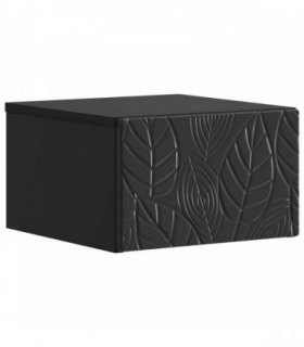 vidaXL Wall-Mounted Bedside Cabinet Black 49 x 34.5 x 20 cm