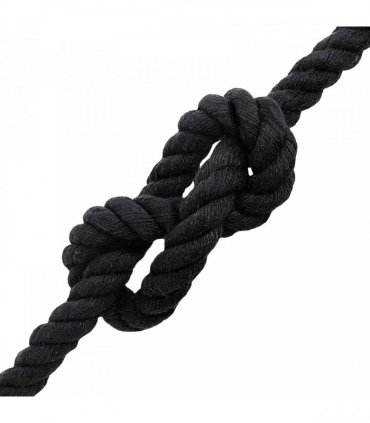 vidaXL Rope Black 1.6 x 1.6 x 5000 cm Cotton