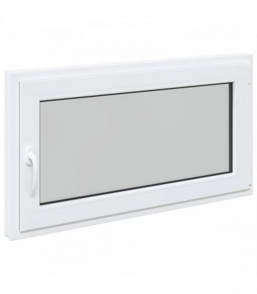 vidaXL Basement Window RISOR 110 x 60 cm PVC and Glass White
