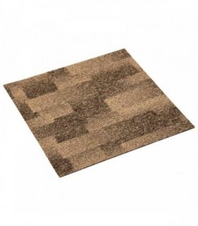 vidaXL Floor Carpet 20 pcs Brown 50 x 50 cm PP