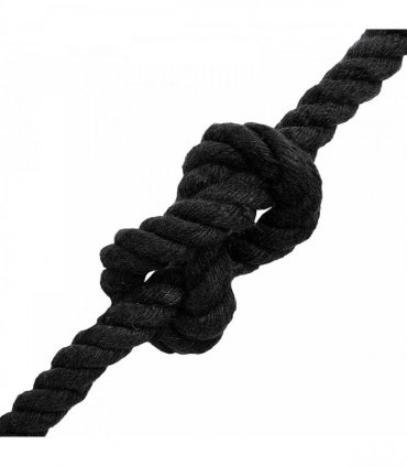 vidaXL Rope Black 1.4 x 1.4 x 25000 cm Cotton