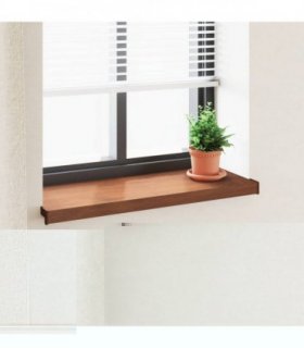 vidaXL Window Sill Brown wood 100 x 35 x 4.5 cm PVC