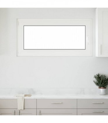 vidaXL Basement Window RISOR 120 x 60 cm PVC and Glass White
