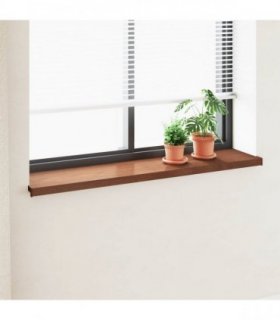 vidaXL Window Sill Brown wood 120 x 35 x 4.5 cm PVC