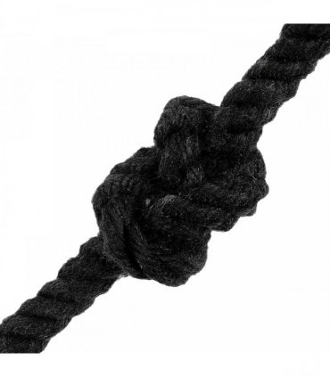 vidaXL Rope Black 0.8 x 0.8 x 5000 cm Cotton