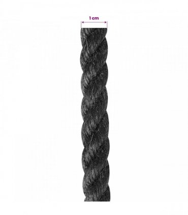 vidaXL Jute Rope 10 Black 100% Tossa jute