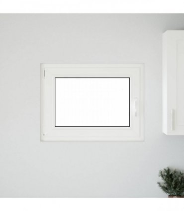 vidaXL Basement Window RISOR 80 x 60 cm PVC and Glass White