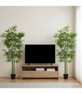 vidaXL Artificial Bambo Tree 2 pcs Green 45 x 18 x 175 cm