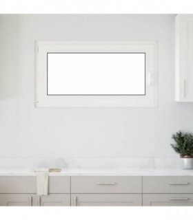 vidaXL Basement Window RISOR 110 x 50 cm PVC and Glass White