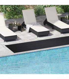 vidaXL Floor Mat Black 1 x 5 m Rubber