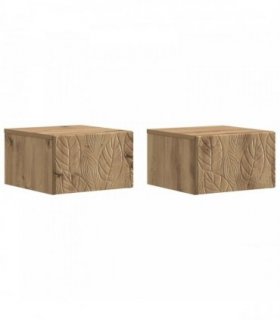 vidaXL Wall-Mounted Side Table 2 pcs Artisan Oak 34.5 x 33 x 20 cm