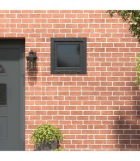vidaXL Basement Window RISOR 60 x 60 cm PVC and Glass Anthracite