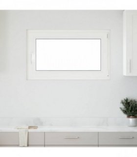 vidaXL Basement Window RISOR 100 x 70 cm PVC and Glass White