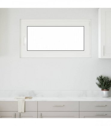 vidaXL Basement Window RISOR 110 x 60 cm PVC and Glass White